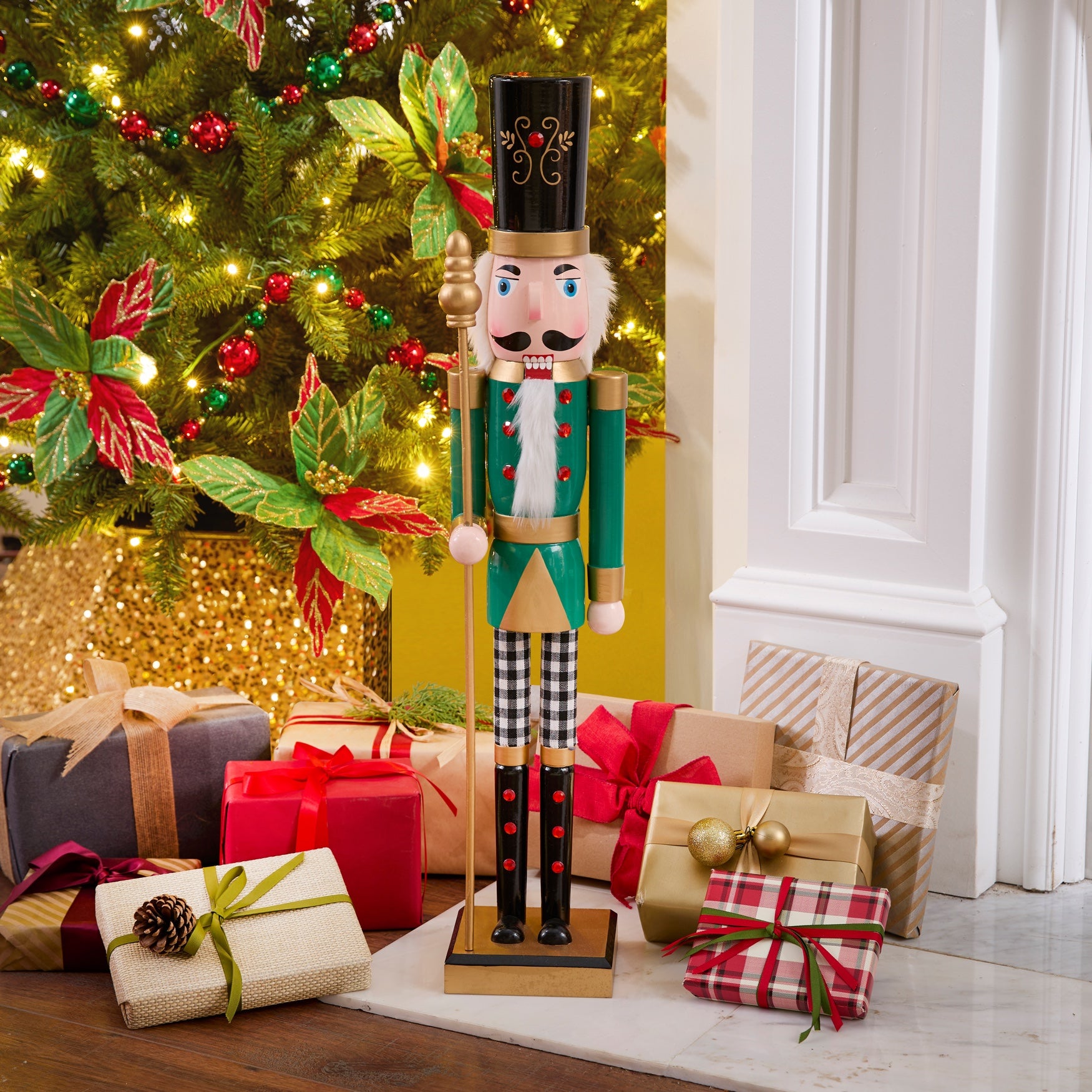 28&quot; Wooden Nutcracker with Scepter image number 0
