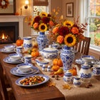 16-PC. Blue Willow Dinnerware Set image number null