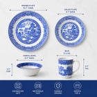 16-PC. Blue Willow Dinnerware Set image number null
