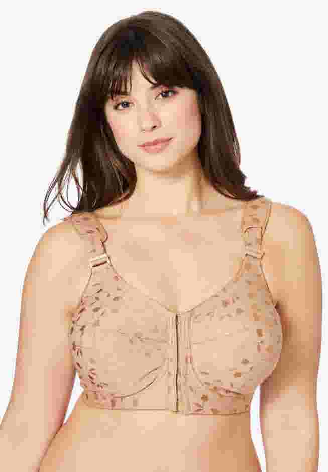 Jacquard Front-Close Wireless Bra image number 0
