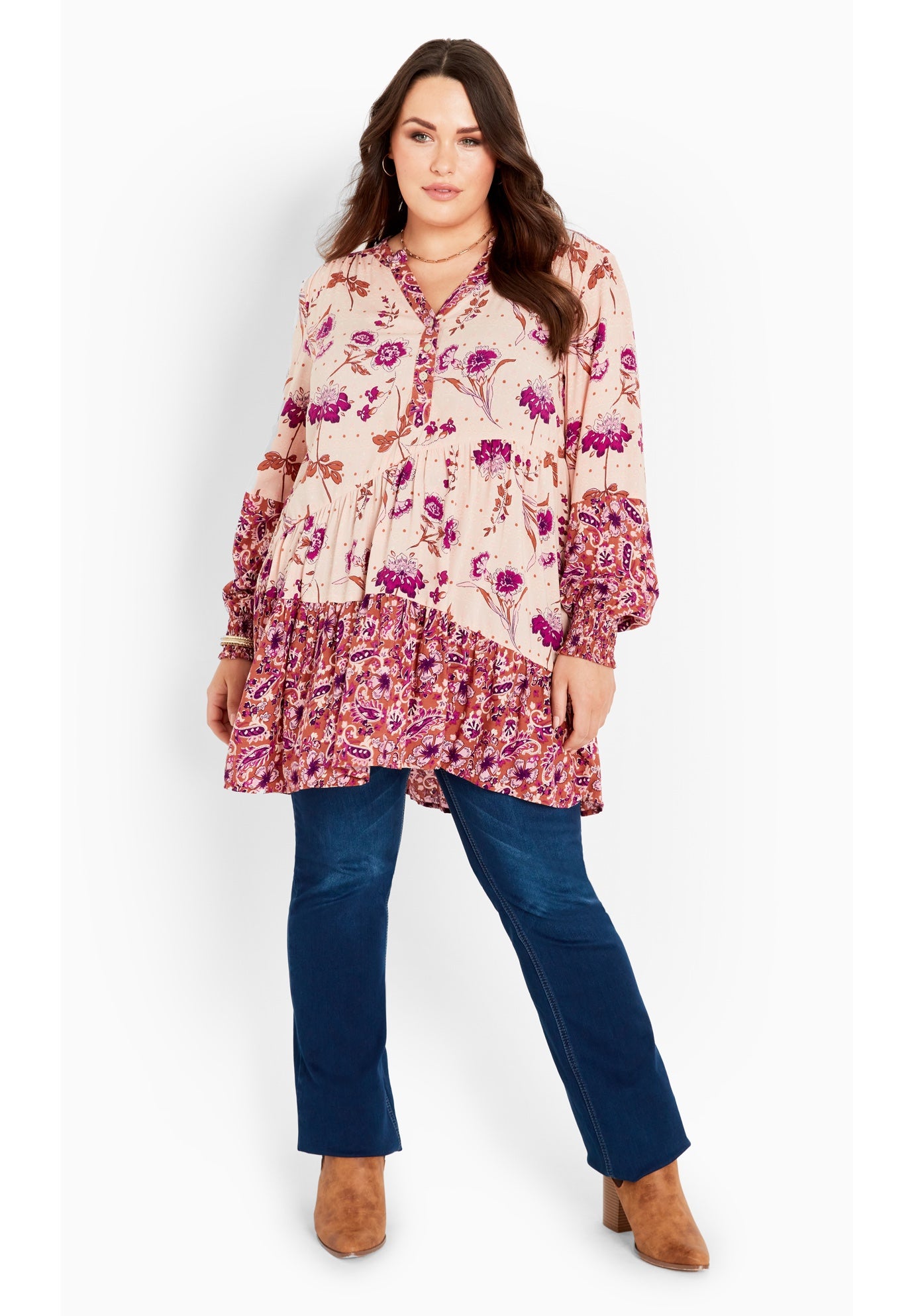 Cynthia Splice Empire Waist Tunic image number 4