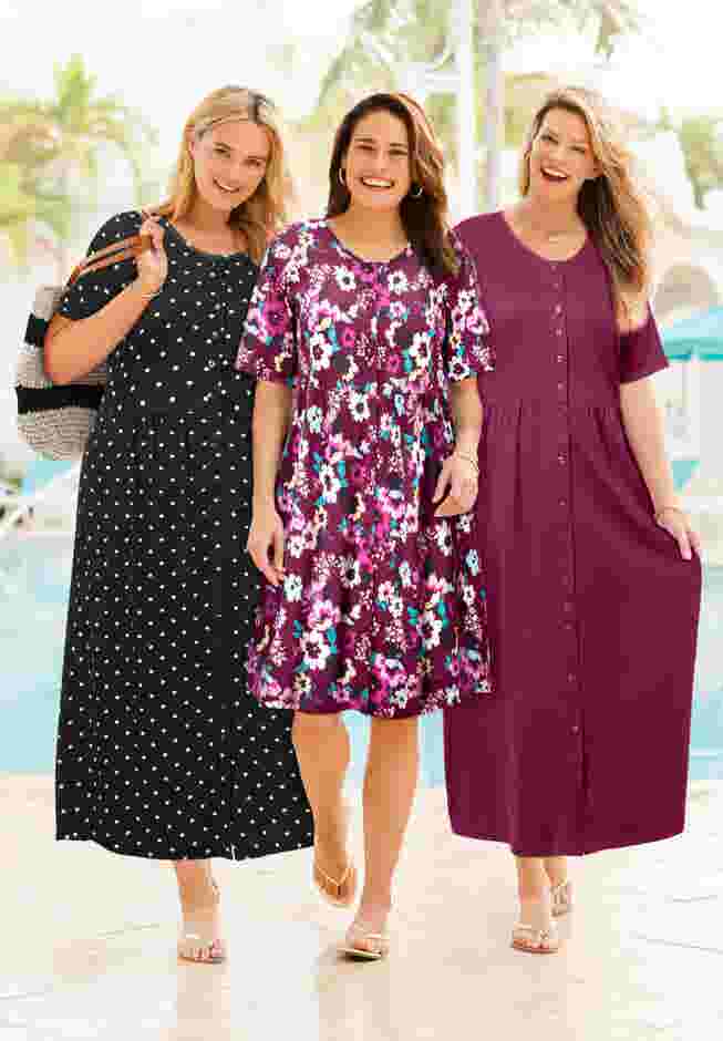 Button-Front Essential Dress image number 3