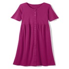 Button-Front Elbow-Sleeve Knit Dress image number null