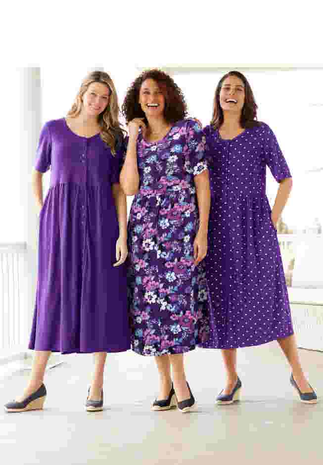 Button-Front Essential Dress image number 3