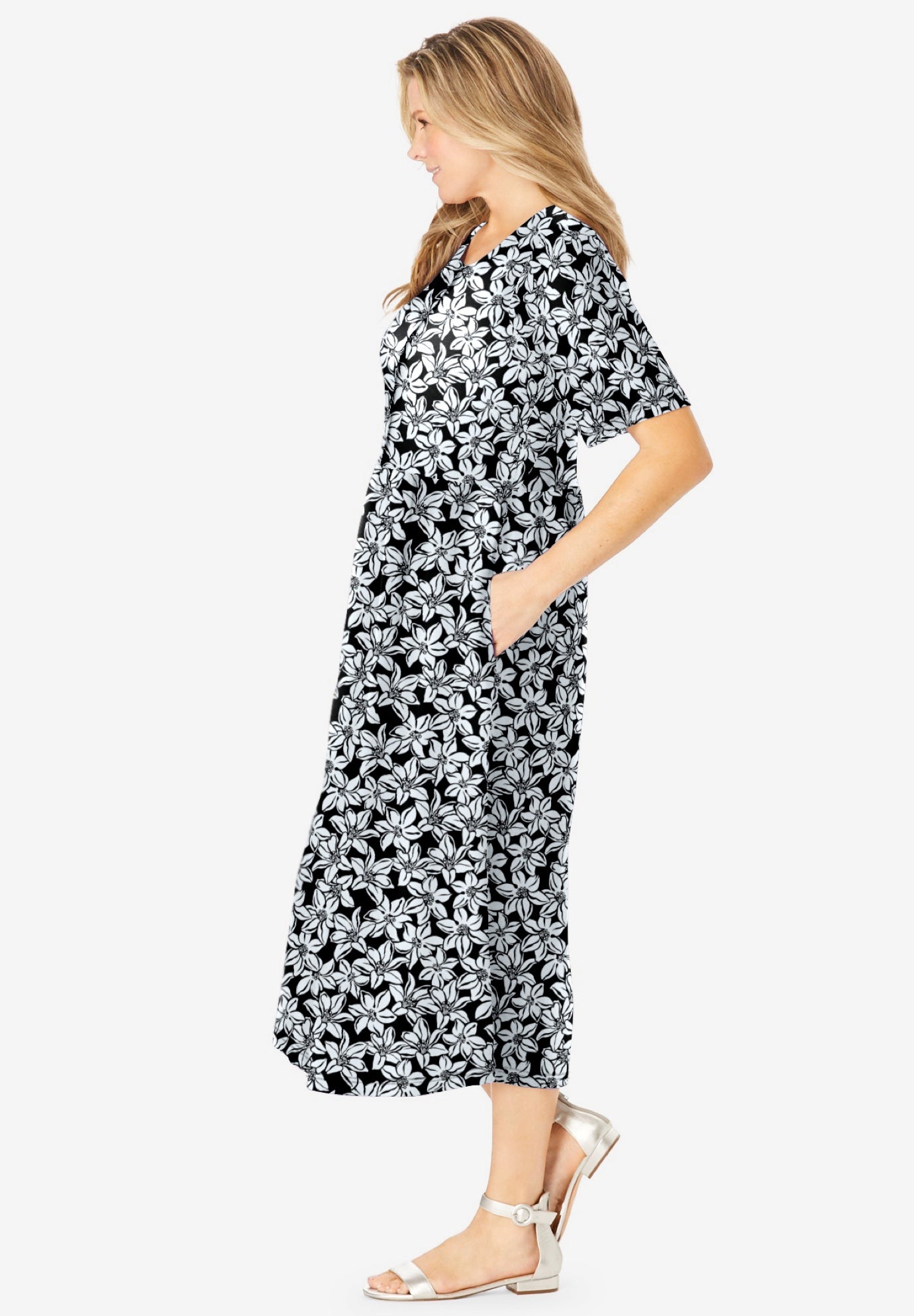 Button-Front Essential Dress image number 2