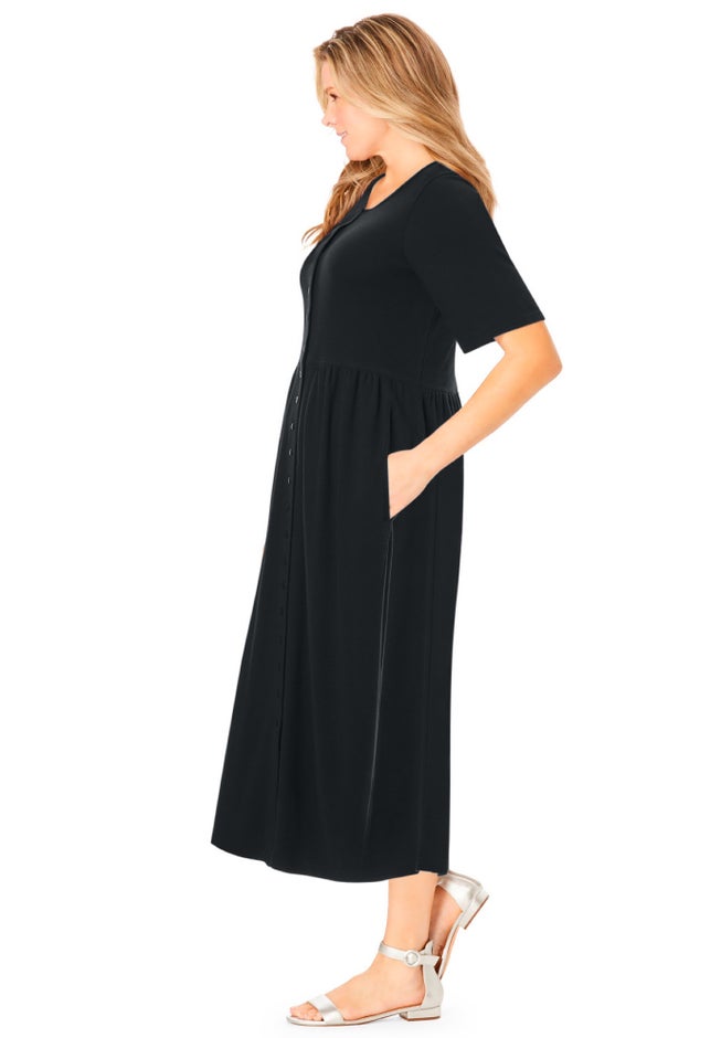 Button-Front Essential Dress image number 2