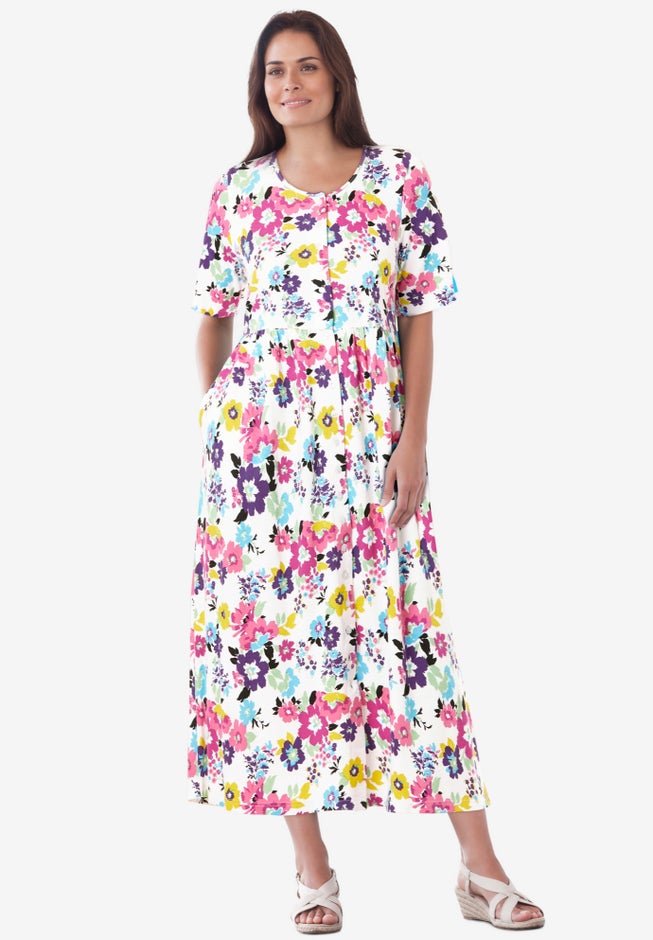 Button-Front Essential Dress image number 0