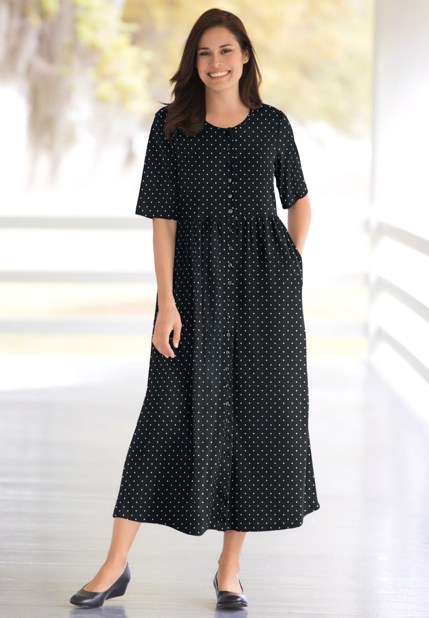 Button-Front Essential Dress image number 0