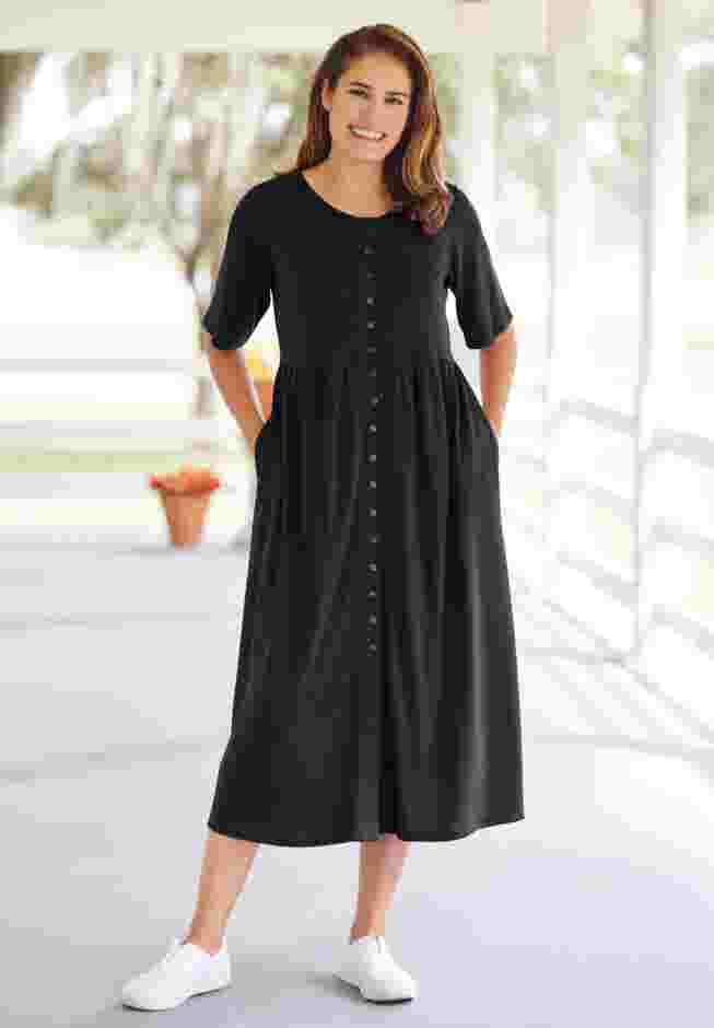 Button-Front Essential Dress image number 0