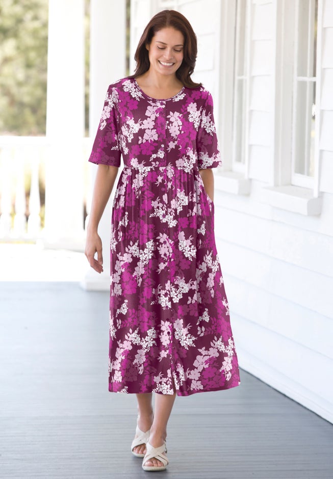 Button-Front Essential Dress image number 0