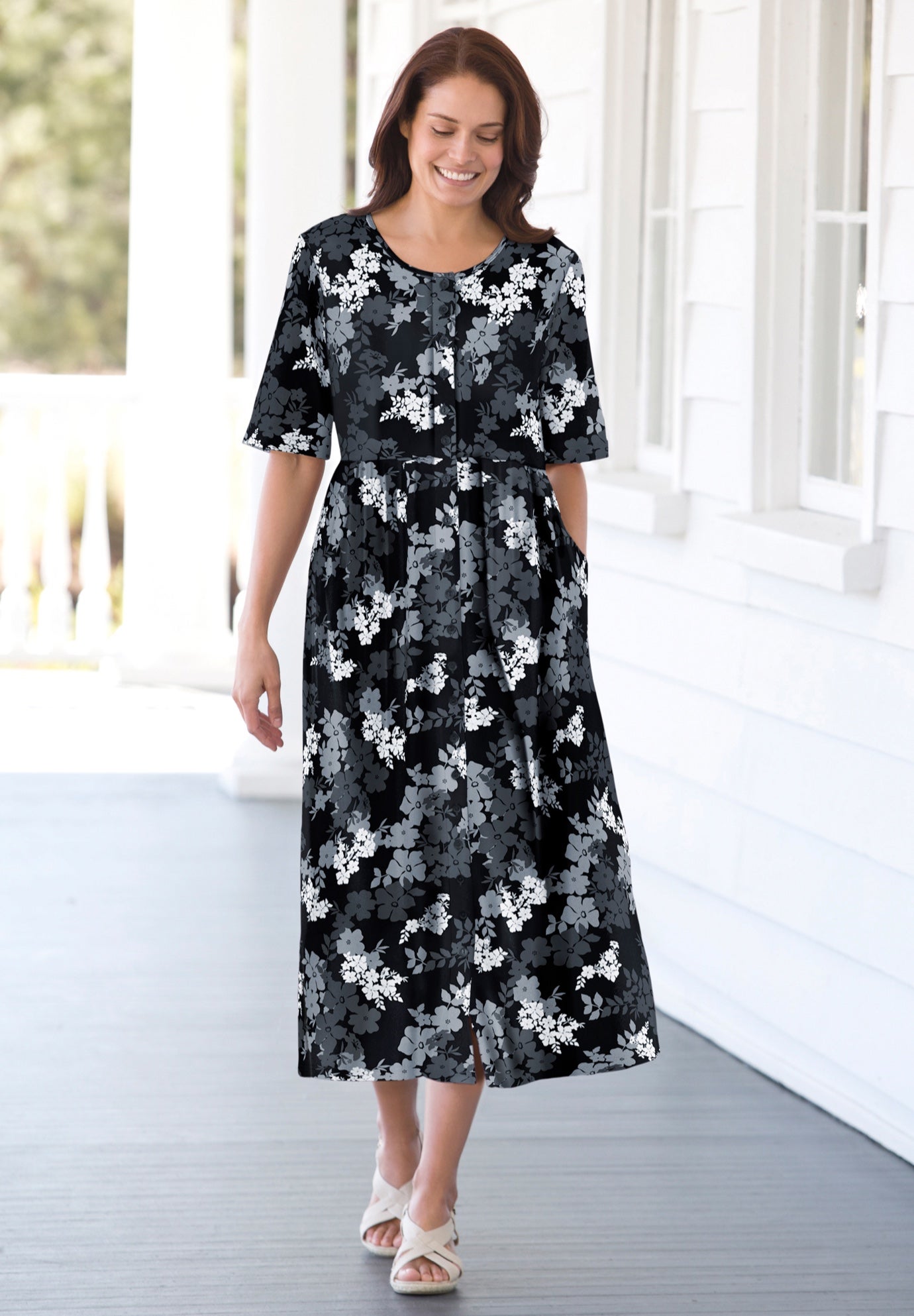 Button-Front Essential Dress image number 0