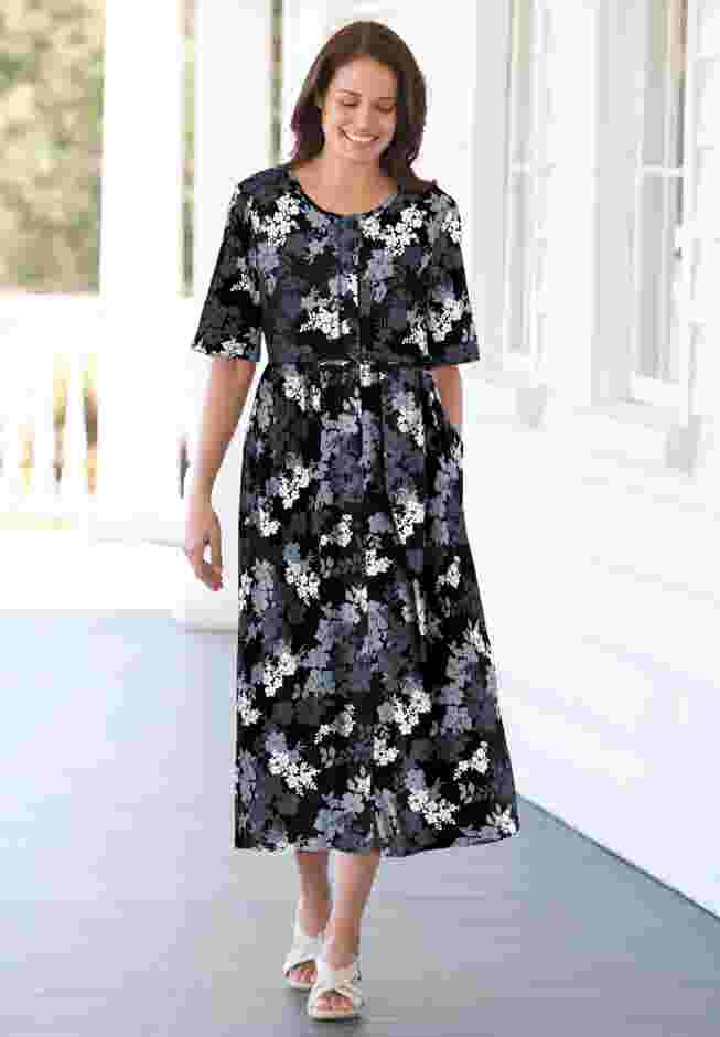 Button-Front Essential Dress image number 0