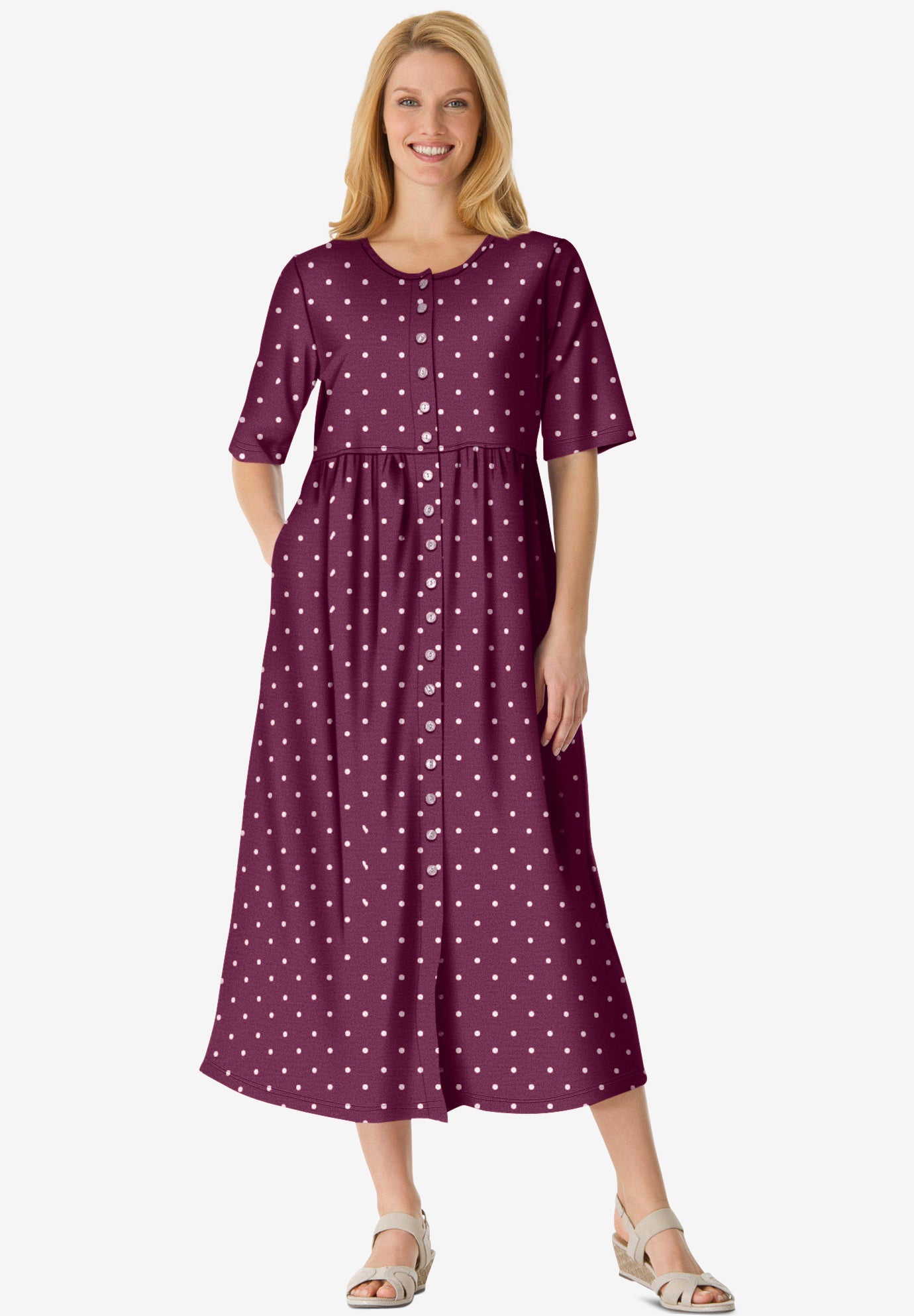 Button-Front Essential Dress image number 0