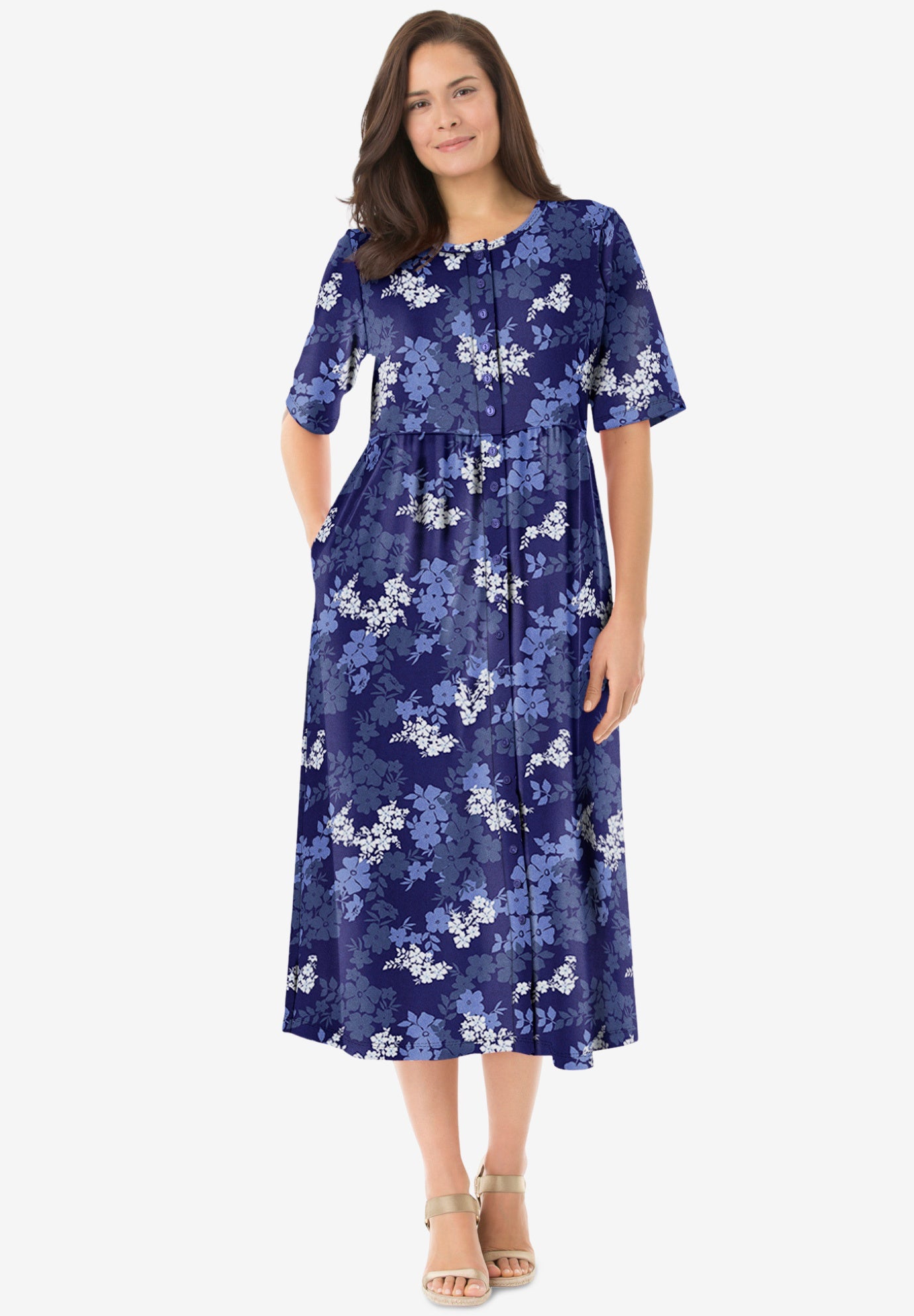 Button-Front Essential Dress image number 0