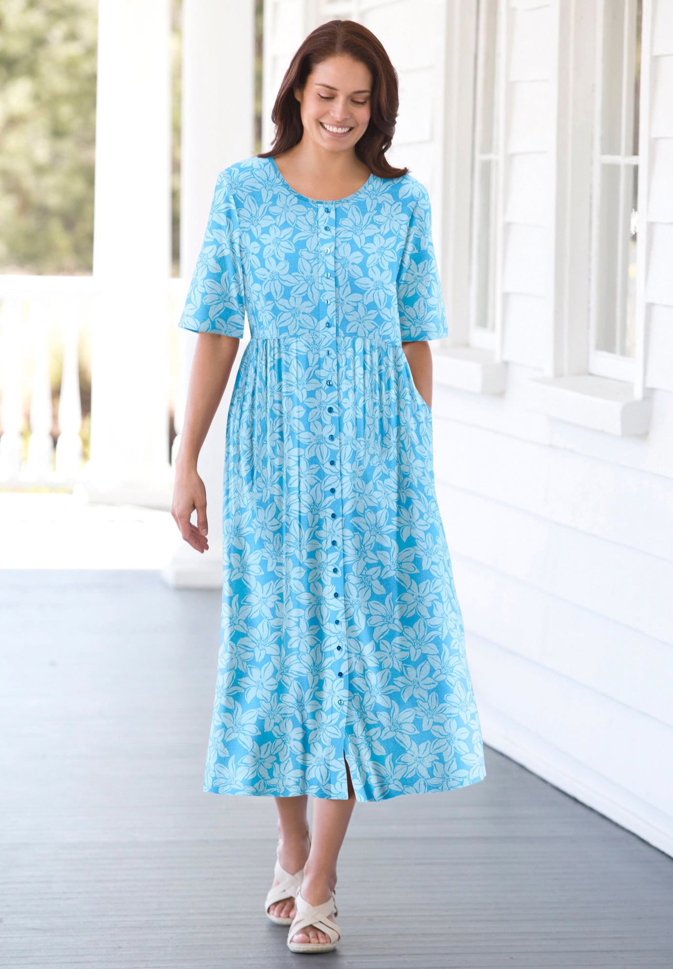 Button-Front Essential Dress image number 0