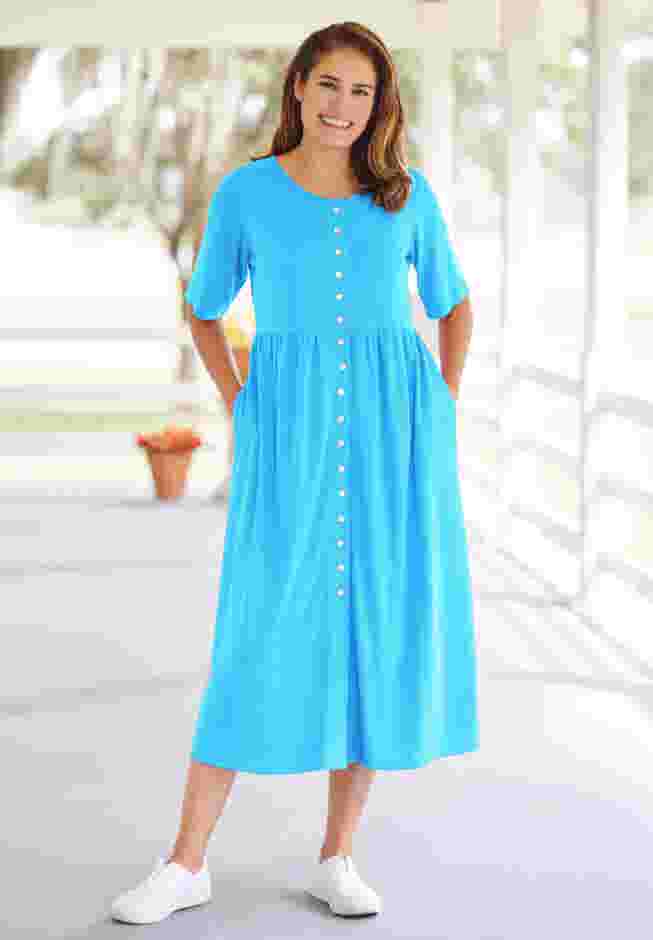 Button-Front Essential Dress image number 0