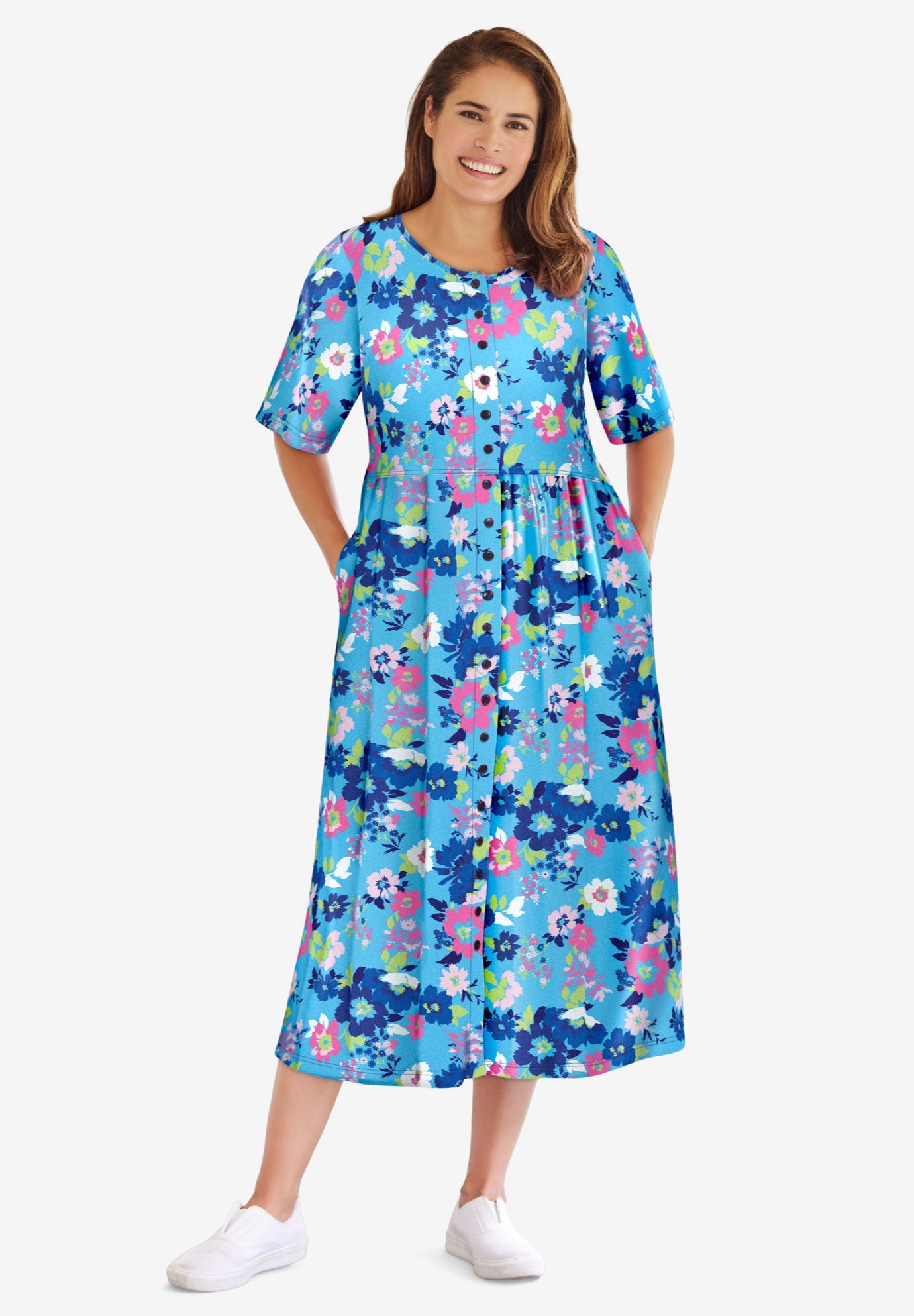 Button-Front Essential Dress image number 0