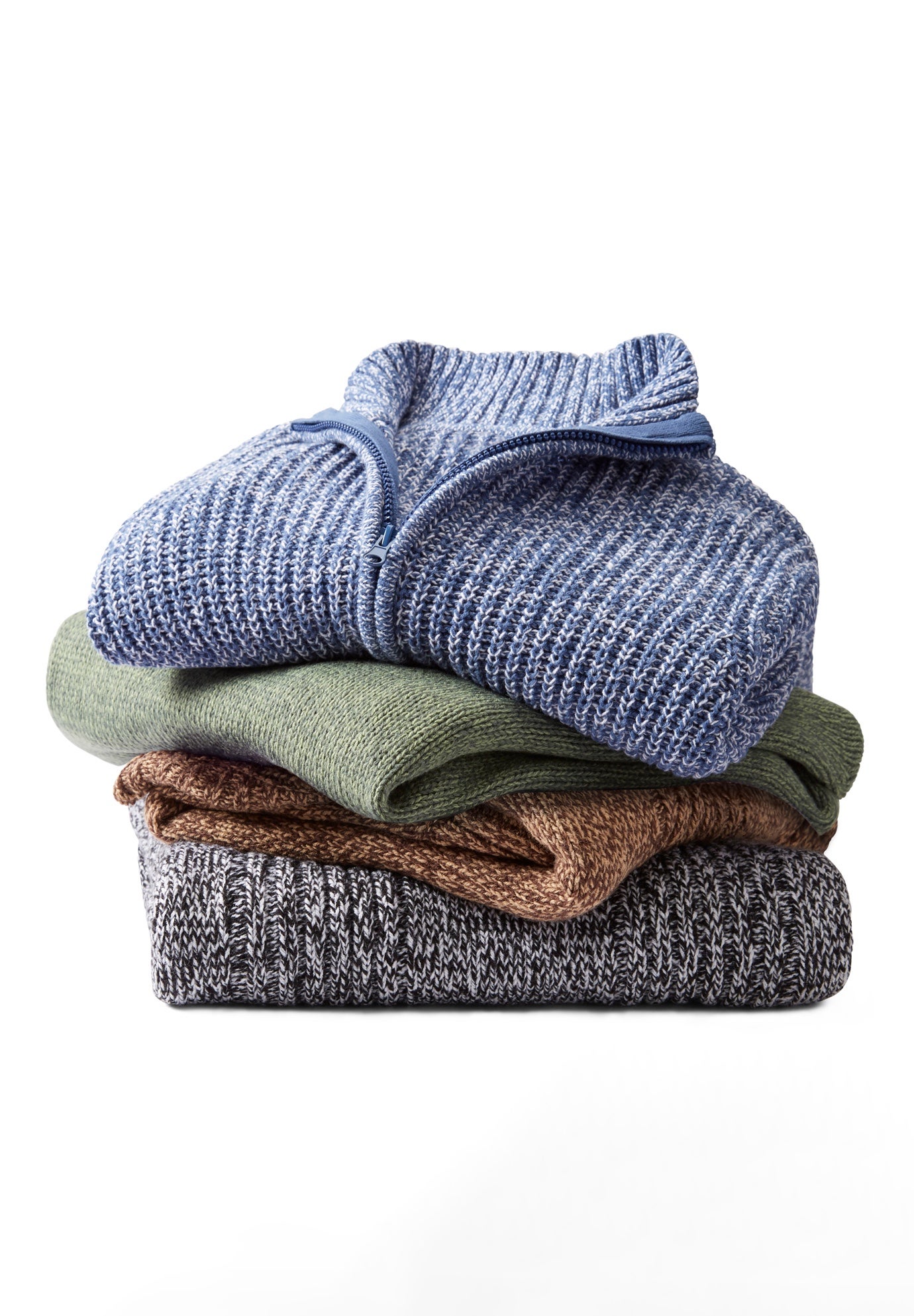 Marled Zip-Front Cable Knit Cardigan image number 3