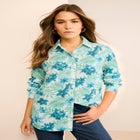 Plus Size Kate Long Sleeve Easy Cotton-Blend Button-Front Shirt image number 0