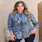 Plus Size Kate Long Sleeve Easy Cotton-Blend Button-Front Shirt image number 0