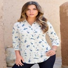 Plus Size Kate Long Sleeve Easy Cotton-Blend Button-Front Shirt image number 0