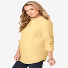 Plus Size Kate Long Sleeve Easy Cotton-Blend Button-Front Shirt image number null