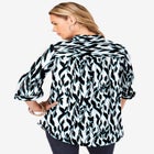 Plus Size Kate Long Sleeve Easy Cotton-Blend Button-Front Shirt image number null