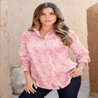 Plus Size Kate Long Sleeve Easy Cotton-Blend Button-Front Shirt image number 0
