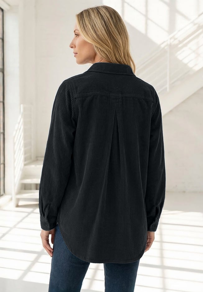 Corduroy Button-Front Shirt image number 1