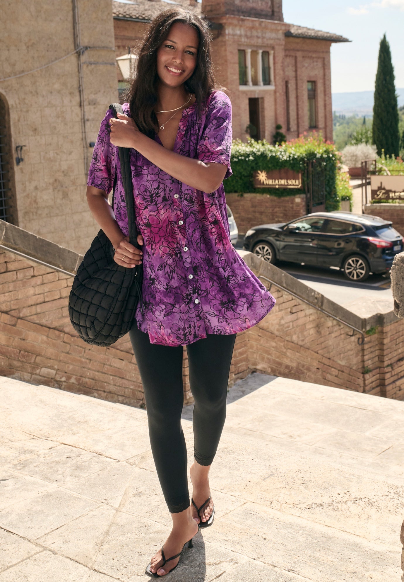 Plus Size Ankle Length Essential Stretch Legging image number 2