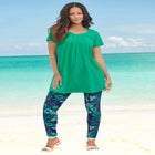 Plus Size Essential Stretch Ankle Length Pull-On Legging image number 1