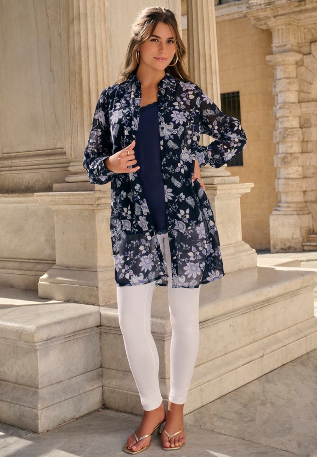 Plus Size Ankle Length Essential Stretch Legging image number 1