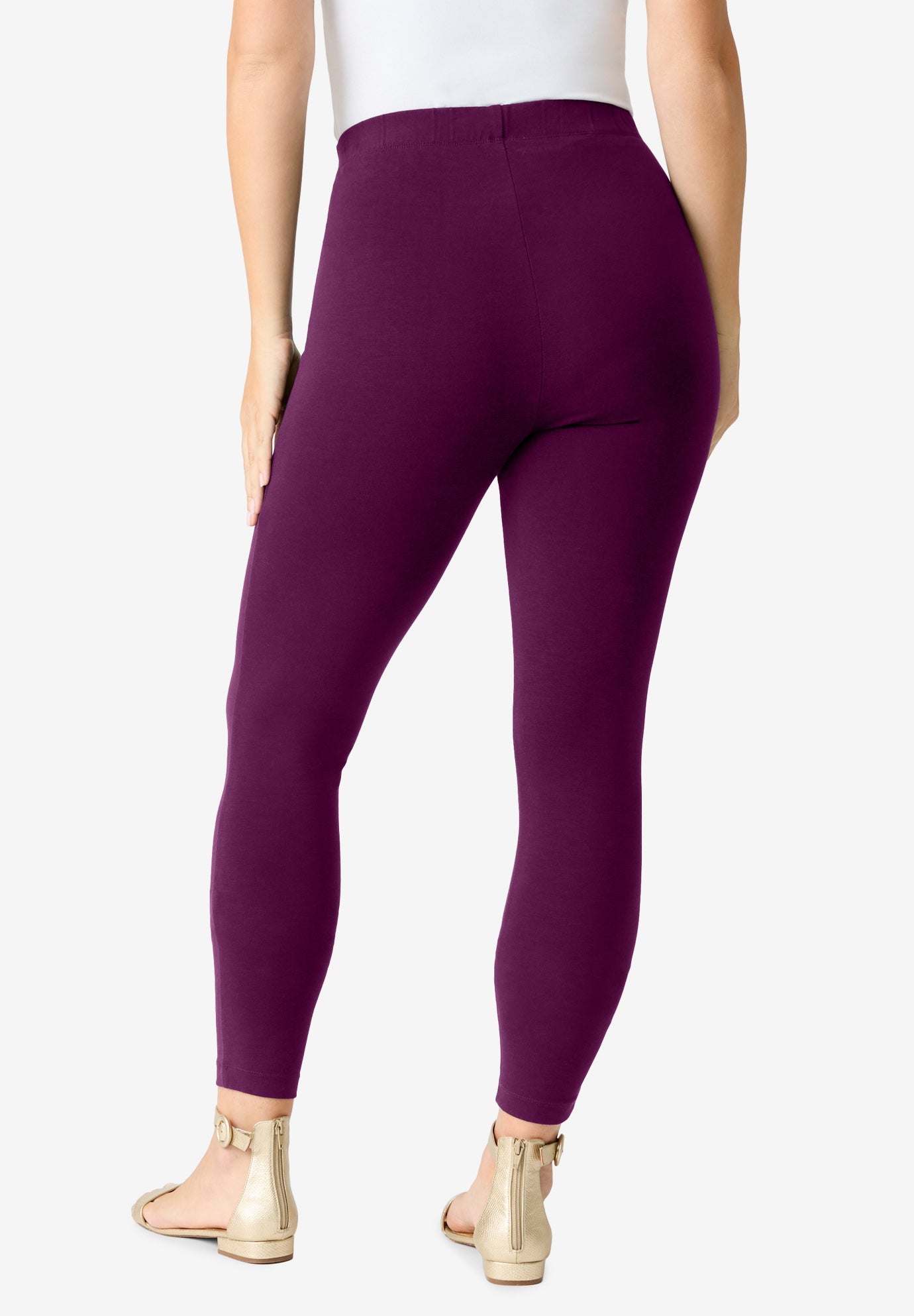 Plus Size Essential Stretch Ankle Length Pull-On Legging image number 1