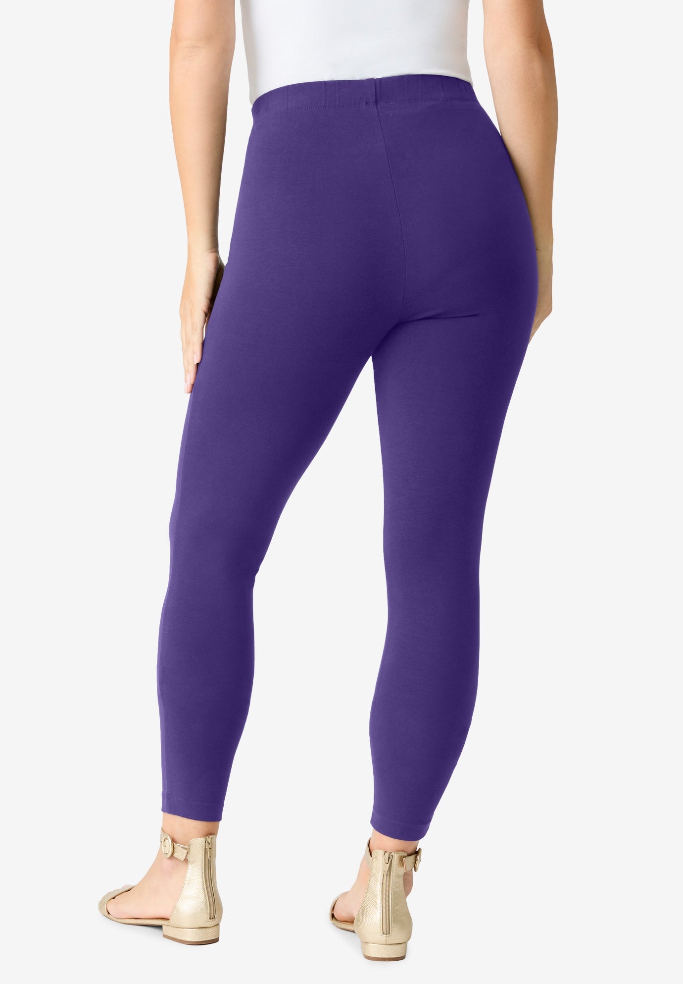 Plus Size Essential Stretch Ankle Length Pull-On Legging image number 1