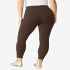 Plus Size Essential Stretch Ankle Length Pull-On Legging image number null