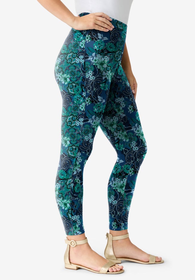 Plus Size Essential Stretch Ankle Length Pull-On Legging image number 3