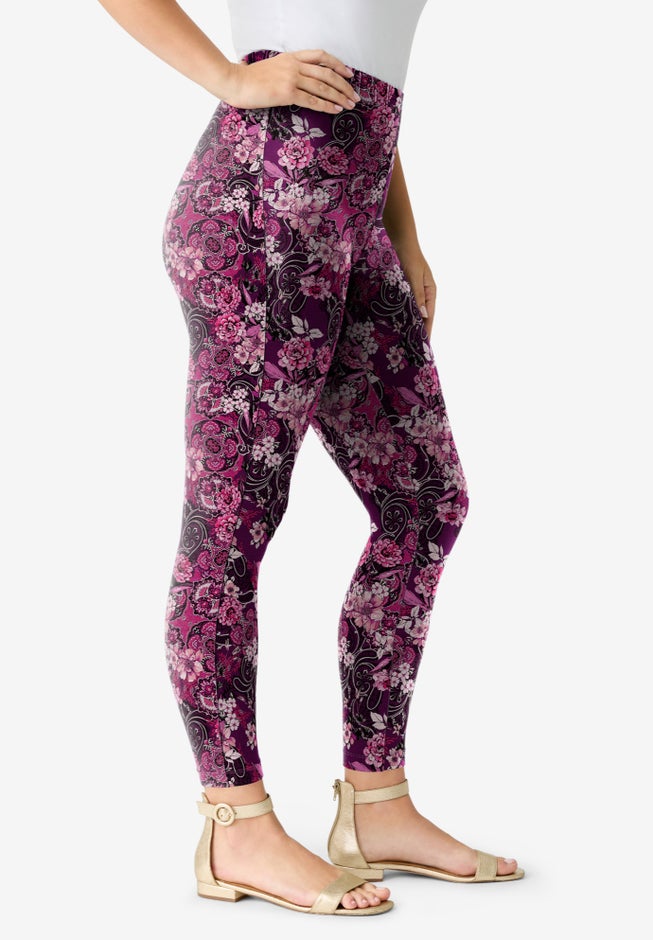 Plus Size Ankle Length Essential Stretch Legging image number 3