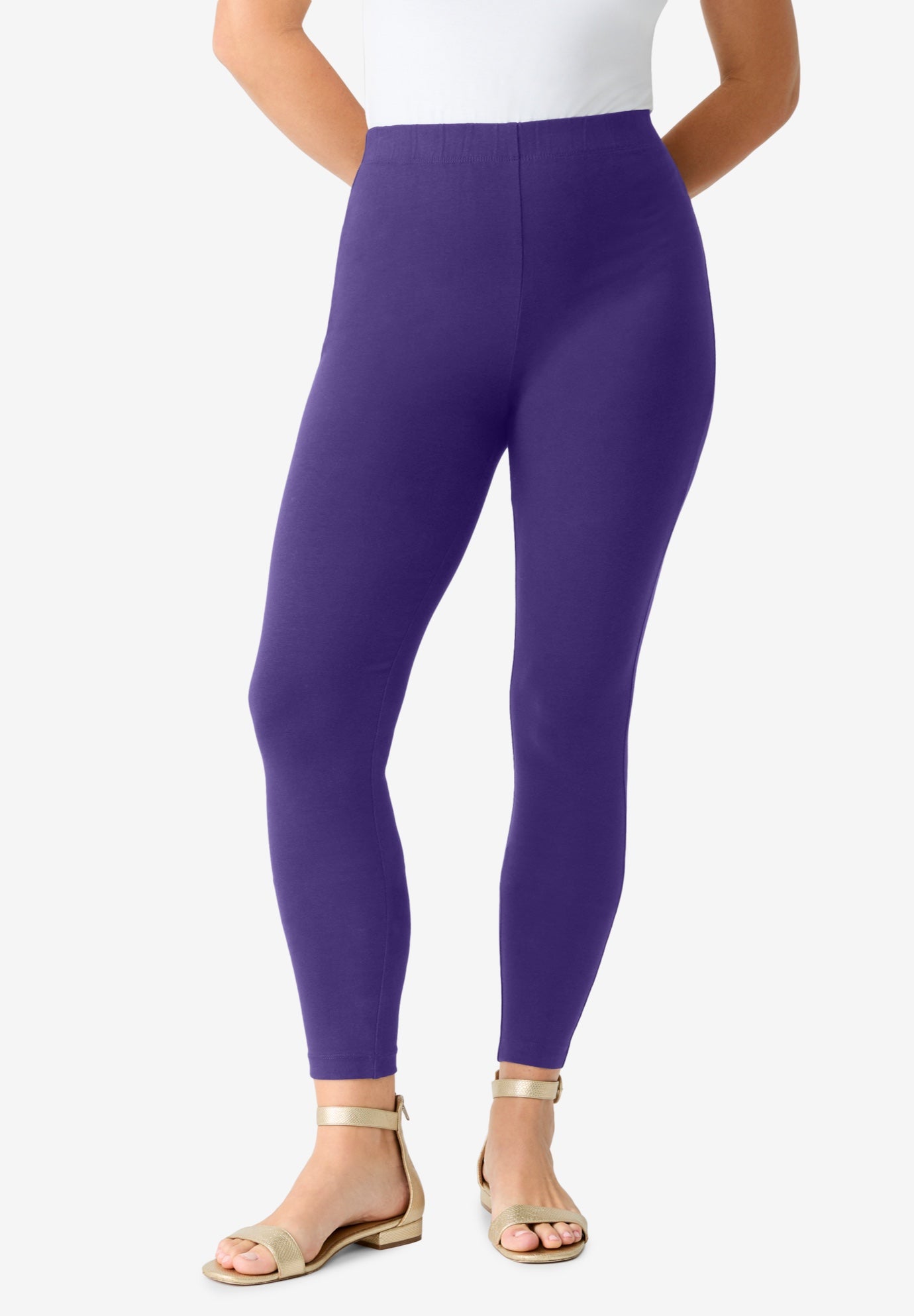 Plus Size Essential Stretch Ankle Length Pull-On Legging image number 0