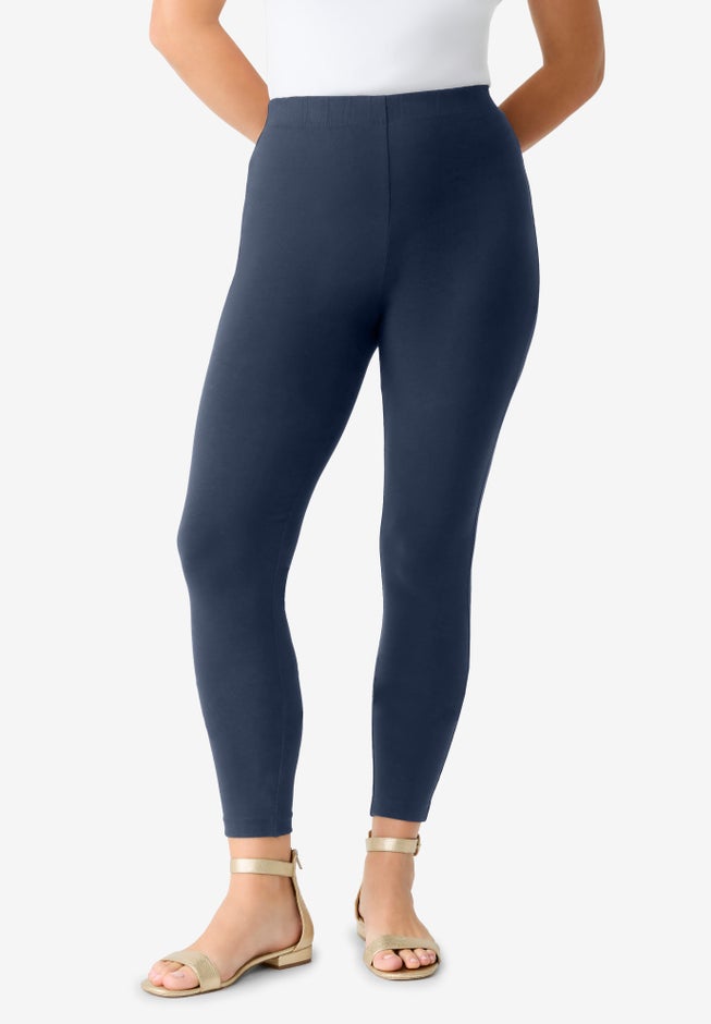 Plus Size Essential Stretch Ankle Length Pull-On Legging image number 1