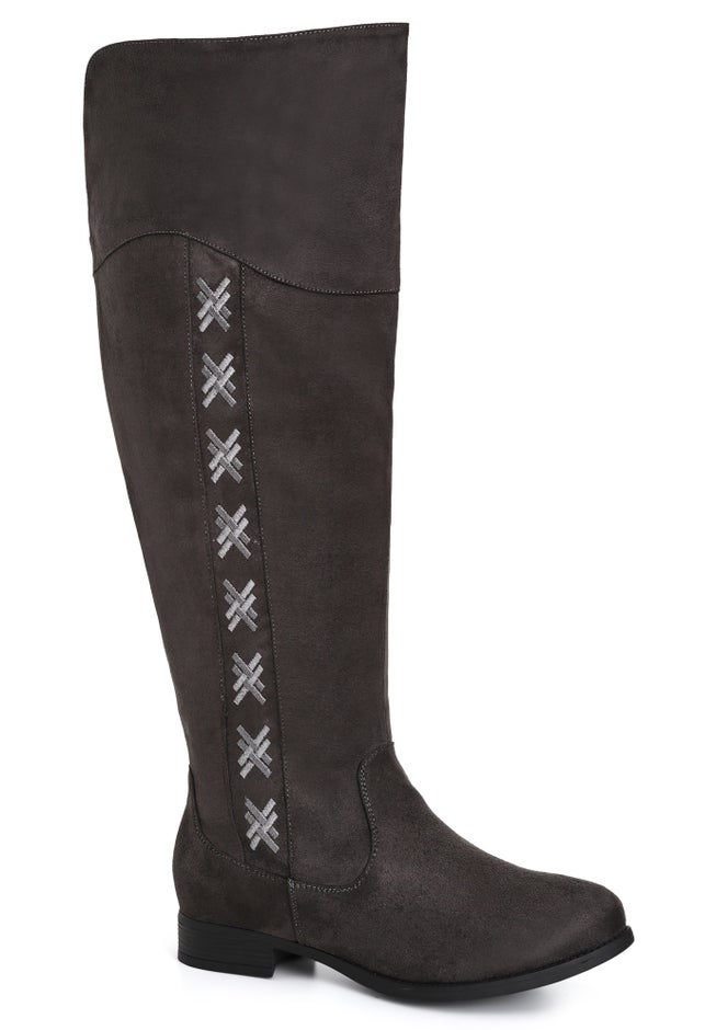 WIDE FIT Nadia Grey Tall Boot image number null