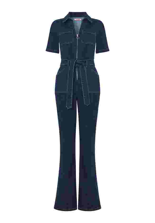 Stretch Denim Jumpsuit image number 4