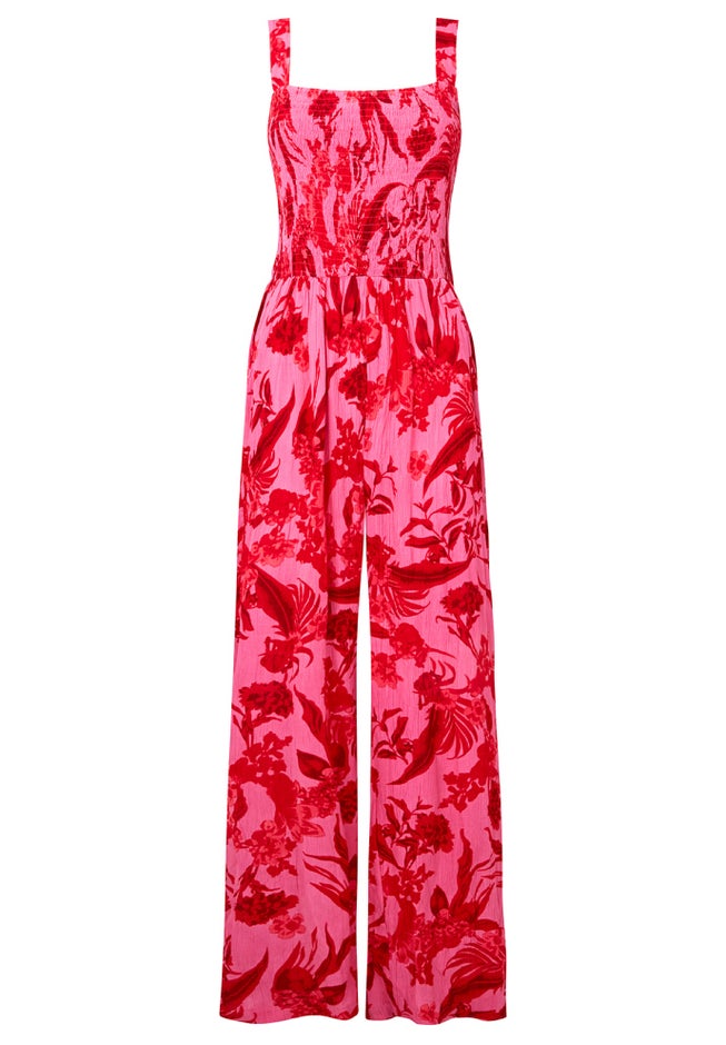 Smocked Crinkle Jumpsuit image number 2