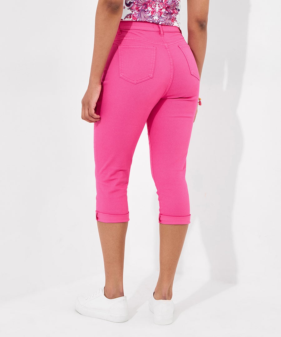 Stretch Denim Capri Pant image number 1