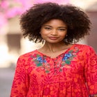 Boho Embroidered Crinkle Tunic image number null