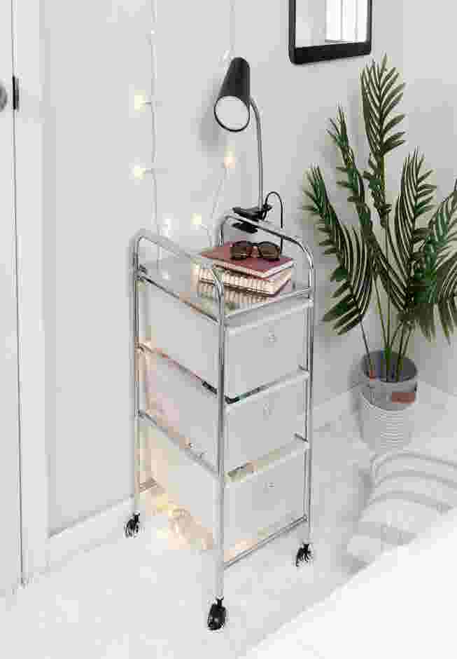 3-Drawer Rolling Storage Cart image number 1