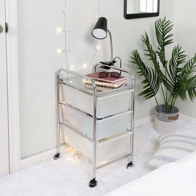 3-Drawer Rolling Storage Cart image number 1