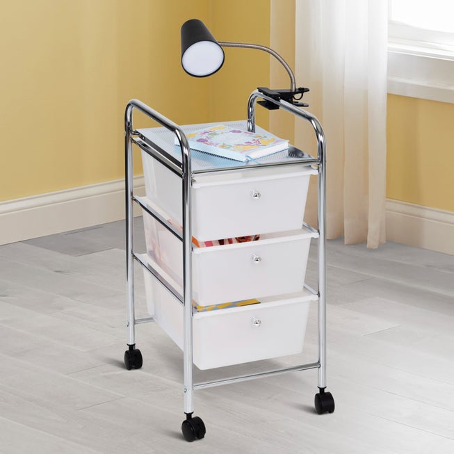 3-Drawer Rolling Storage Cart image number 0