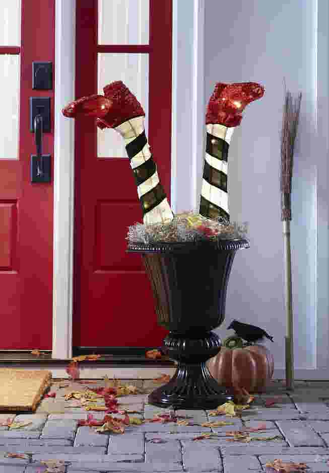 38"L Pre-Lit Wicked Witch Legs image number 1