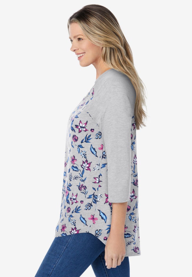 Three-Quarter Sleeve Baseball Tee image number 2