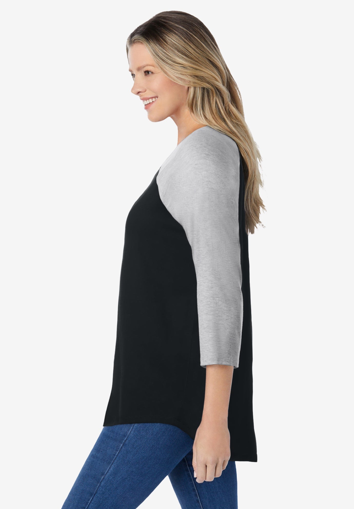 Three-Quarter Sleeve Baseball Tee image number 2
